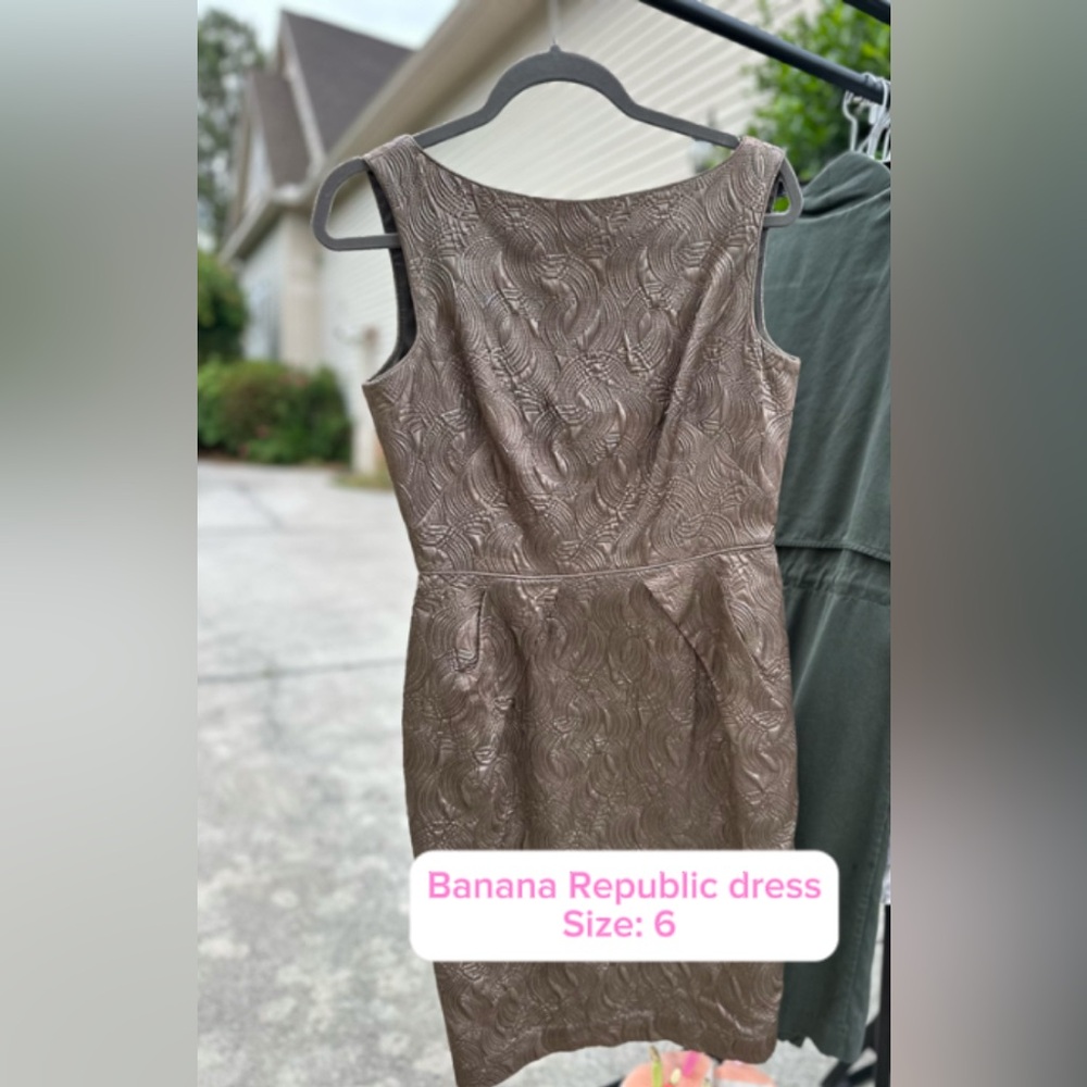 Banana Republic Brown Sleeveless Sheath Mini Dress